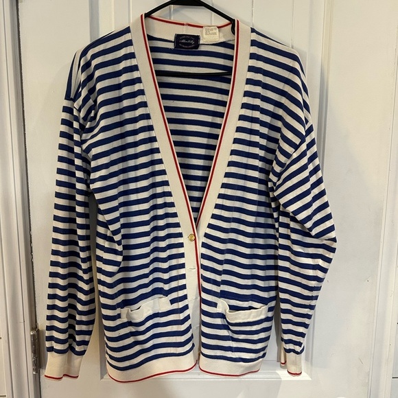 Allen Solly Tops - Allen Solly Blue and White Striped Knitwear-100%cotton